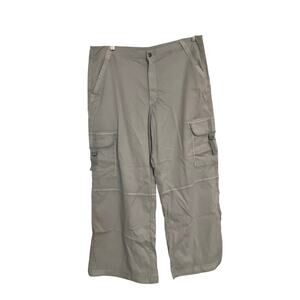 American Eagle Pants Women 18 Short Blue Cargo Super High Baggy Wide